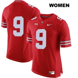 Women's NCAA Ohio State Buckeyes Jashon Cornell #9 College Stitched No Name Authentic Nike Red Football Jersey XE20R04KN